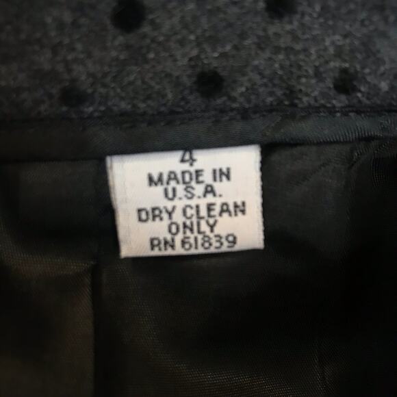 Vintage Rickie Freeman for Teri Jon velvet polka dot skirt - Picture 4 of 10